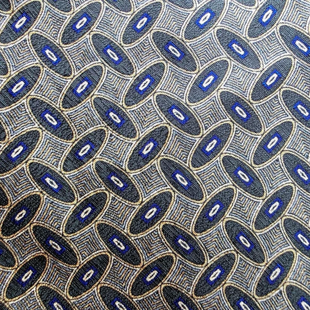 Tie Oscar‎ de la Renta Menswear Necktie Geometric Oval Pattern Silk Tie